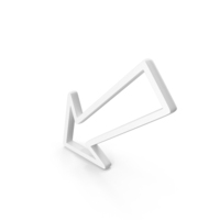 Out Line Back Arrow Button Icon White PNG & PSD Images