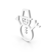 White Snowman Outline Icon PNG & PSD Images