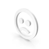 White Sad Icon PNG & PSD Images