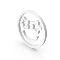 White Star Eyes Smile Icon PNG & PSD Images