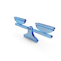 Blue Glass Scales Symbol PNG & PSD Images