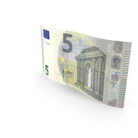 Wavy 5 Euro Banknote Bill PNG & PSD Images