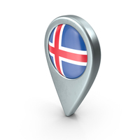 Iceland Location With Flag PNG & PSD Images