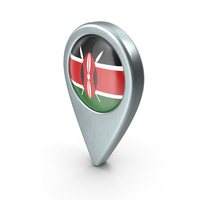 Kenya Location Pin With Flag PNG & PSD Images