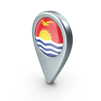 Kiribati Location Pin With Flag PNG & PSD Images