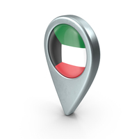 Kuwait Location With Flag PNG & PSD Images