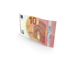 Wavy 10 Euro Banknote Bill PNG & PSD Images