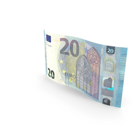 Wavy 20 Euro Banknote Bill PNG & PSD Images