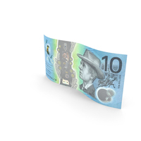Wavy 10 Australian Dollar Banknote Bill PNG & PSD Images