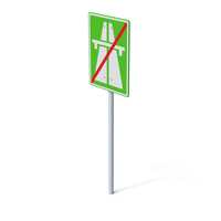 The End Of Expressway Road Sign PNG & PSD Images