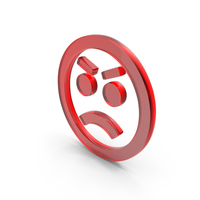 Red Glass Angry And Sad Icon PNG & PSD Images