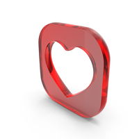 Red Glass Heart Icon PNG & PSD Images
