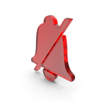 Red Glass Mute Notification Icon PNG & PSD Images