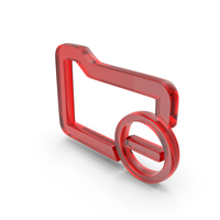 Red Glass Folder Delete Symbol PNG & PSD Images