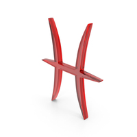 Red Glass Pisces Zodiac Sign PNG & PSD Images
