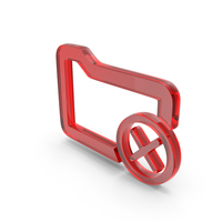 Red Glass Remove Folder Icon PNG & PSD Images