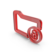 Red Glass Unlocked Folder Icon PNG & PSD Images