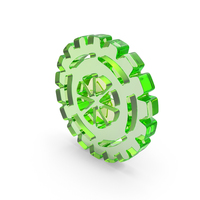 Green Glass Gear Icon PNG & PSD Images