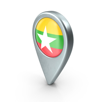 Myanmar Location With Flag PNG & PSD Images