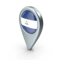 Nicaragua Location Pin With Flag PNG & PSD Images