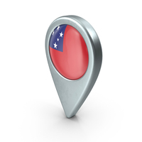 Samoa Location Pin With Flag PNG & PSD Images