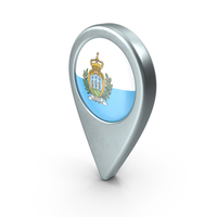 San Marino Location Pin With Flag PNG & PSD Images