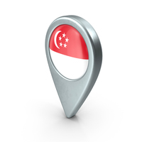 Singapore Location With Flag PNG & PSD Images