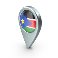 South Sudan Location Pin With Flag PNG & PSD Images