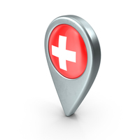 Switzerland Location With Flag PNG & PSD Images