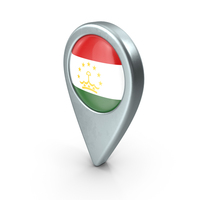 Tajikistan Location Pin With Flag PNG & PSD Images