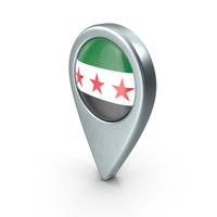 Syrian Opposition Location Pin With Flag PNG & PSD Images