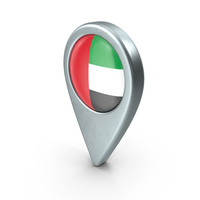 UAE Location Pin With Flag PNG & PSD Images