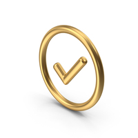 Gold Checkmark Symbol PNG & PSD Images