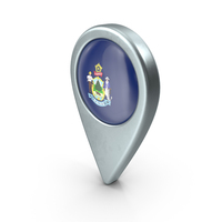 Maine State Location With Flag PNG & PSD Images