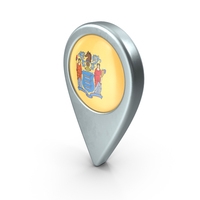 New Jersey State Location With Flag PNG & PSD Images