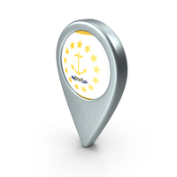 Rhode Island State Location With Flag PNG & PSD Images
