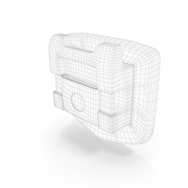 Self Ligating Dental Braces Bracket Close Wireframe PNG & PSD Images