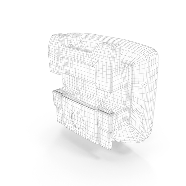 Self Ligating Dental Braces Bracket Open Wireframe PNG & PSD Images