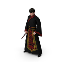 Chinese Traditional Man Aggressive Pose PNG & PSD Images
