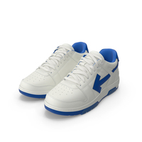 Leather Sneakers Off White Blue PNG & PSD Images