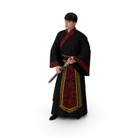 Traditional Style Chinese Man Standing PNG & PSD Images