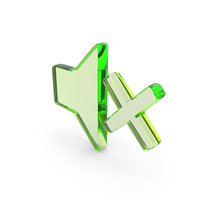 Green Mute Icon Glass PNG & PSD Images