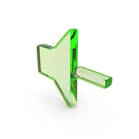 Green Volume Decrease Media Player Icon Glass PNG & PSD Images