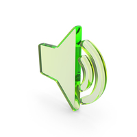 Green Volume Media Player Icon Glass PNG & PSD Images