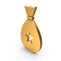 Money Bag Icon Gold PNG & PSD Images