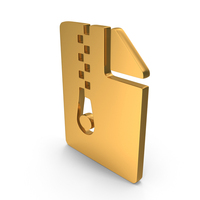 Archive File Zip Icon Gold PNG & PSD Images