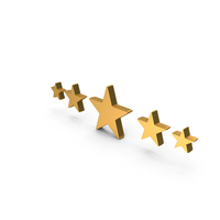 Five Star Rating Icon Gold PNG & PSD Images