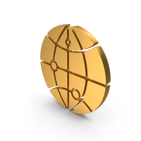 Globe Web Connect Computer Service Icon Gold PNG & PSD Images