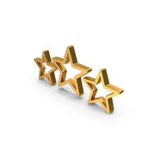 Out Line Three Star Rating Icon Gold PNG & PSD Images