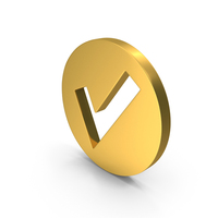Gold Round Tick Mark PNG & PSD Images